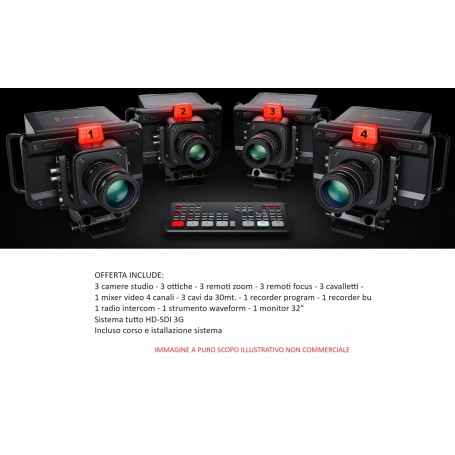 Regia Video Completa a 3 camere completo in HD-SDI 3G