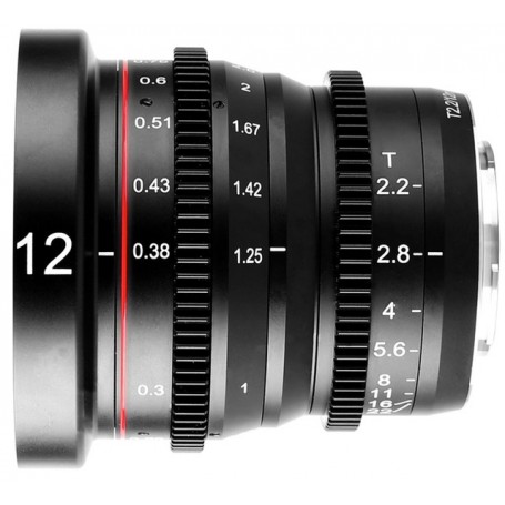 Meike ottica prime 12mm T/2.2 MFT