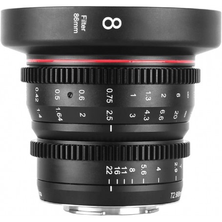 Meike ottica prime 8mm T/2.9 MFT